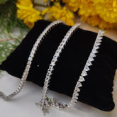 Moissanite Polki CZ & Classic Cut Bracelet Trios in 925 Sterling Silver